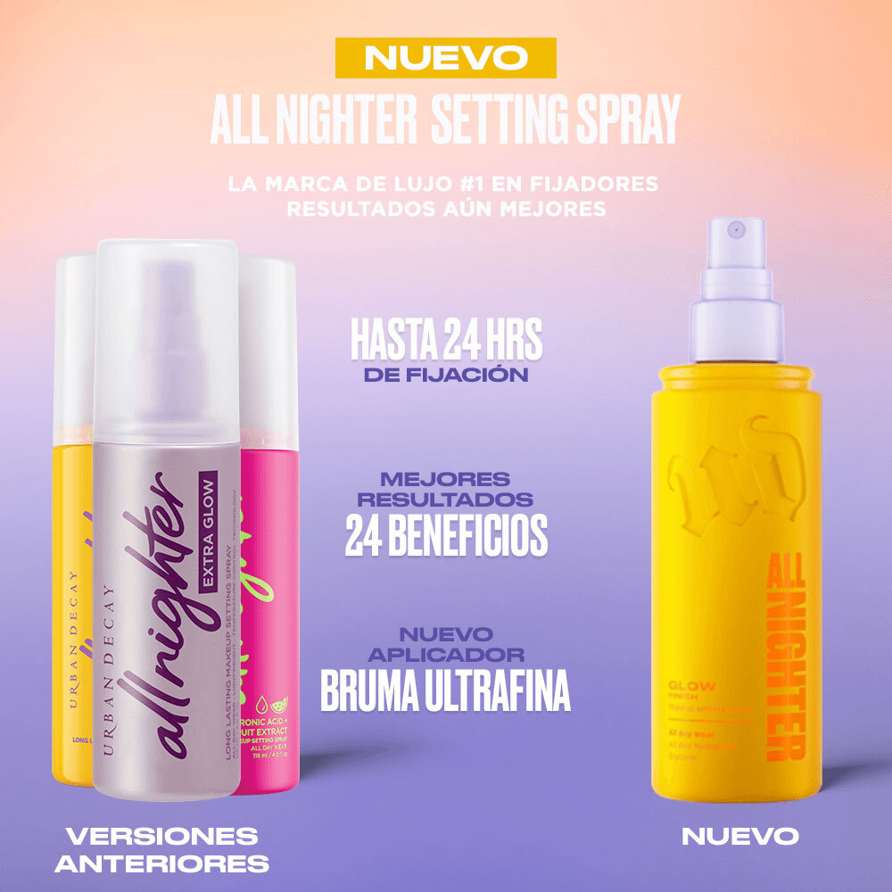 ALL NIGHTER SETTING SPRAY GLOW (SPRAY FIJADOR HIDRATANTE CON ACABADO LUMINOSO)